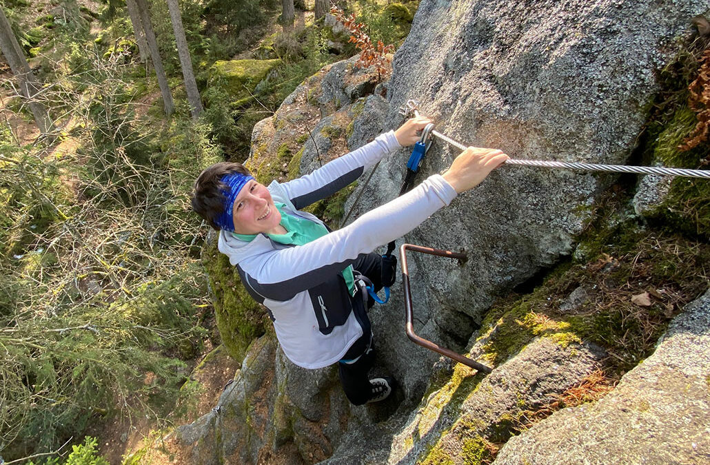 Hackelstein-Klettersteig am Augsburger Felsen